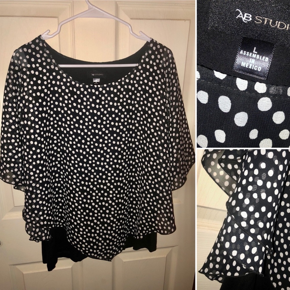 Polka Dot Dressy Blouse